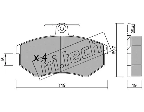 Brake Pad Set, disc brake (151.0)