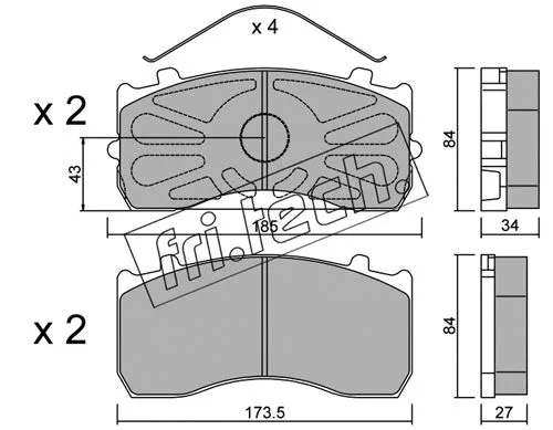 Brake Pad Set, disc brake (599.1)