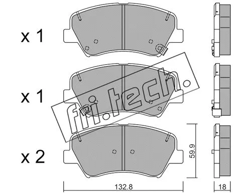 Brake Pad Set, disc brake (960.0)