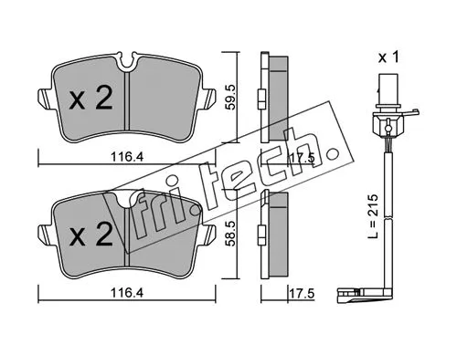 Brake Pad Set, disc brake (971.0W)