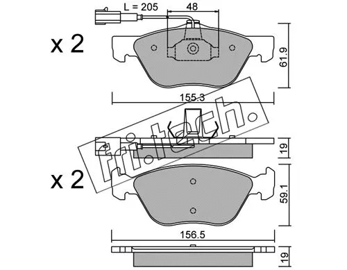 Brake Pad Set, disc brake (085.0)