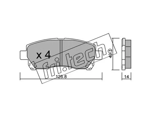 Brake Pad Set, disc brake (944.0)