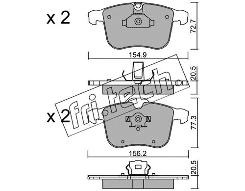 Brake Pad Set, disc brake (829.0)