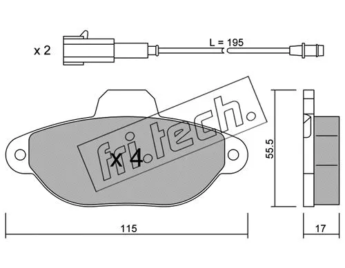 Brake Pad Set, disc brake (162.3)