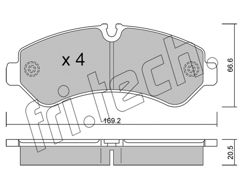 Brake Pad Set, disc brake (1276.0)