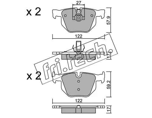 Brake Pad Set, disc brake (660.0)