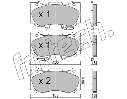 Brake Pad Set, disc brake (1183.0)