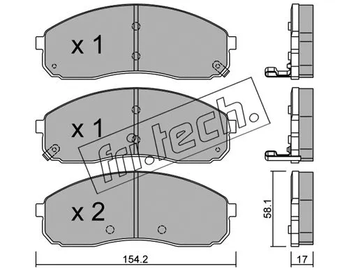 Brake Pad Set, disc brake (647.0)