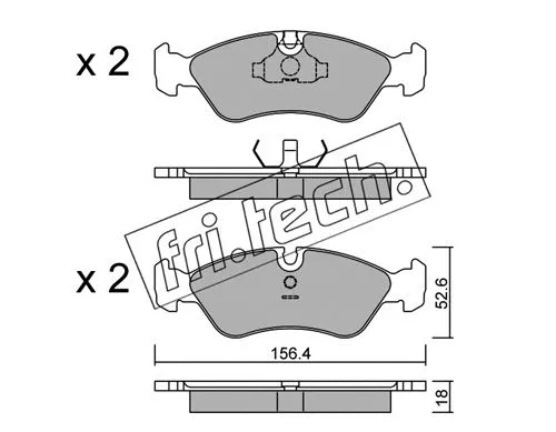 Brake Pad Set, disc brake (119.0)