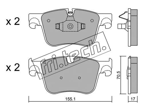 Brake Pad Set, disc brake (1001.0)