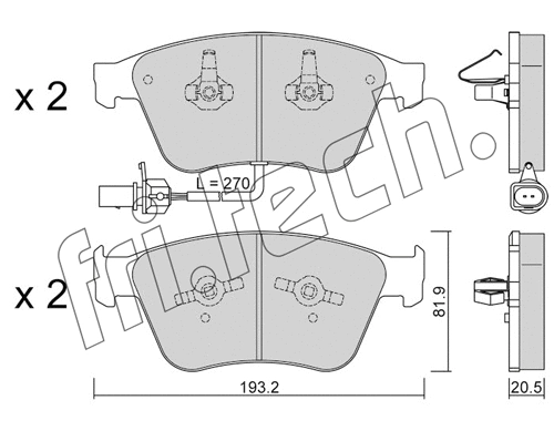 Brake Pad Set, disc brake (1253.0)
