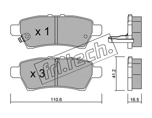 Brake Pad Set, disc brake (760.0)