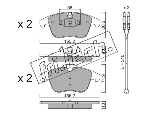 Brake Pad Set, disc brake (691.5W)