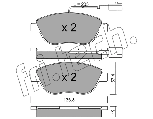 Brake Pad Set, disc brake (331.3)