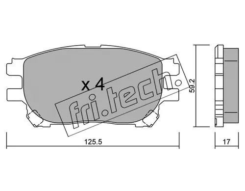 Brake Pad Set, disc brake (631.0)