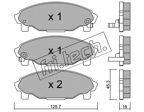 Brake Pad Set, disc brake (388.0)