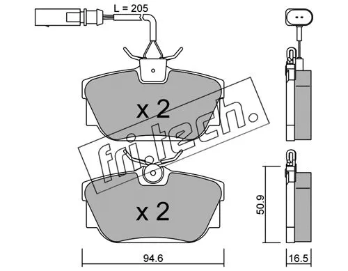 Brake Pad Set, disc brake (355.2)