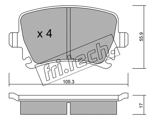 Brake Pad Set, disc brake (569.0)