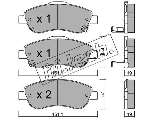 Brake Pad Set, disc brake (805.0)