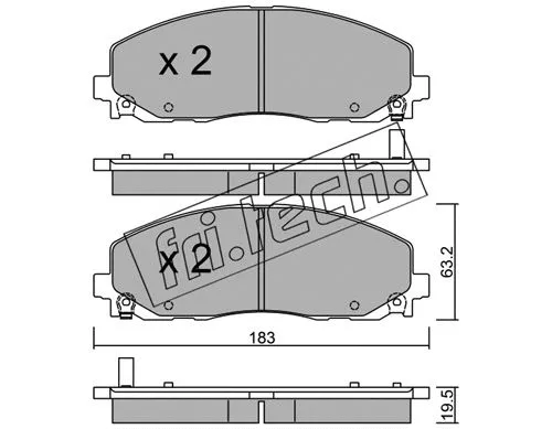Brake Pad Set, disc brake (962.0)