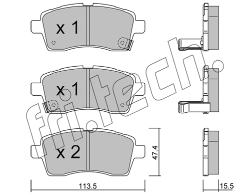 Brake Pad Set, disc brake (1162.0)