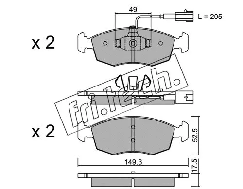 Brake Pad Set, disc brake (283.4)