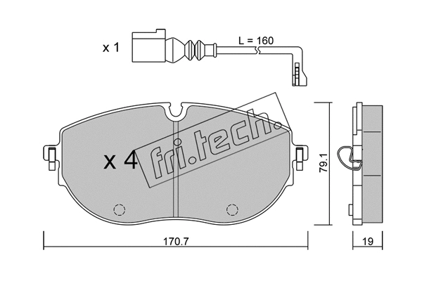 Brake Pad Set, disc brake (1322.0)