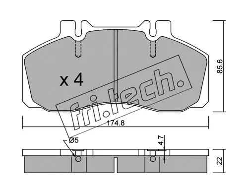 Brake Pad Set, disc brake (275.0)