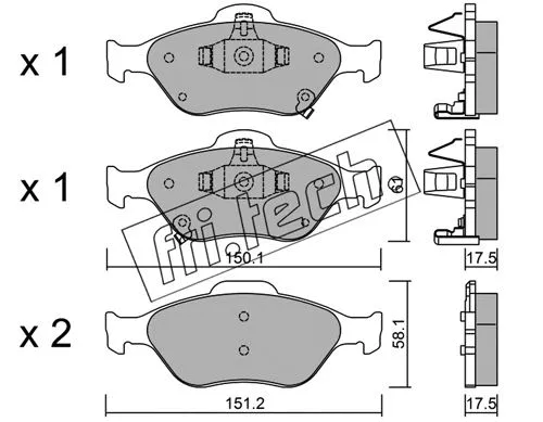 Brake Pad Set, disc brake (325.1)