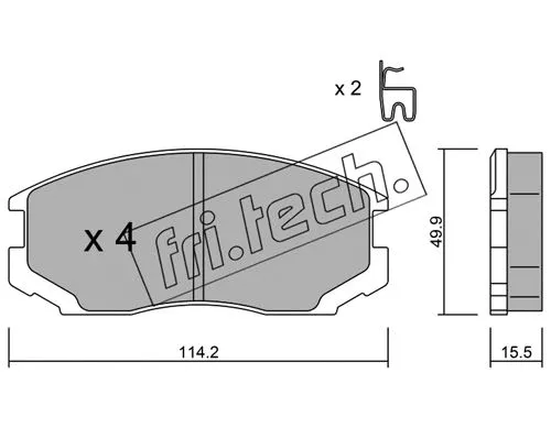 Brake Pad Set, disc brake (230.1)