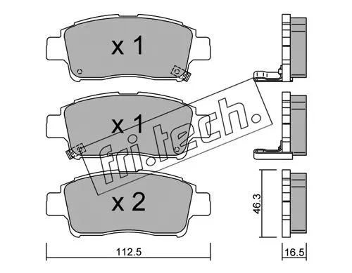 Brake Pad Set, disc brake (301.0)