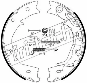 Brake Shoe Set, parking brake (1049.173K)