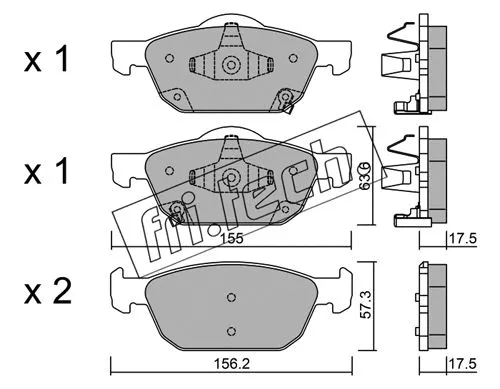 Brake Pad Set, disc brake (1033.0)