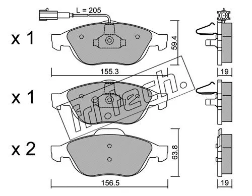 Brake Pad Set, disc brake (229.1)