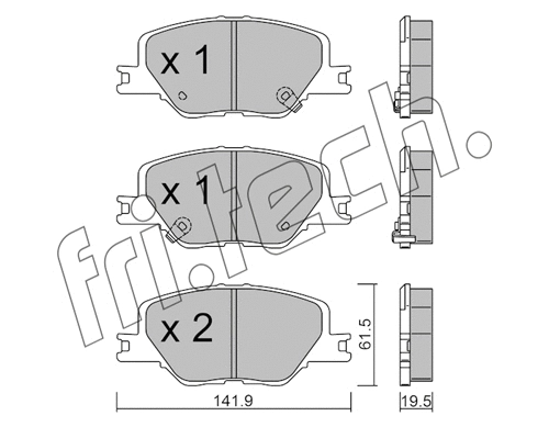 Brake Pad Set, disc brake (1177.0)