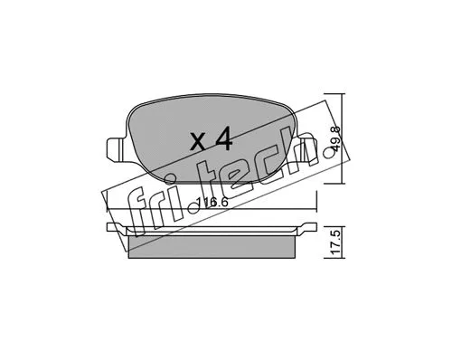 Brake Pad Set, disc brake (720.0)