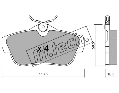 Brake Pad Set, disc brake (728.0)