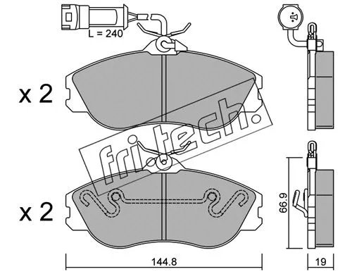 Brake Pad Set, disc brake (679.1)
