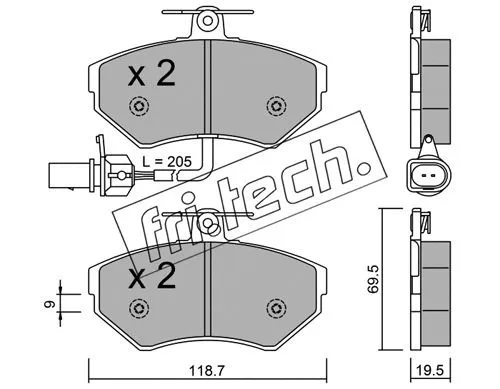 Brake Pad Set, disc brake (224.2)
