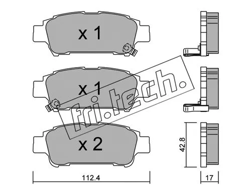 Brake Pad Set, disc brake (443.0)