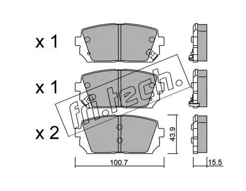 Brake Pad Set, disc brake (800.0)