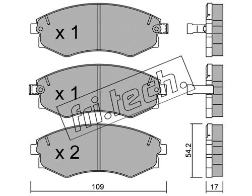 Brake Pad Set, disc brake (195.1)