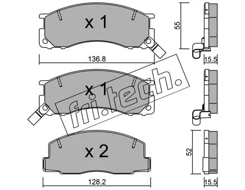 Brake Pad Set, disc brake (290.0)