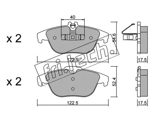 Brake Pad Set, disc brake (682.2)