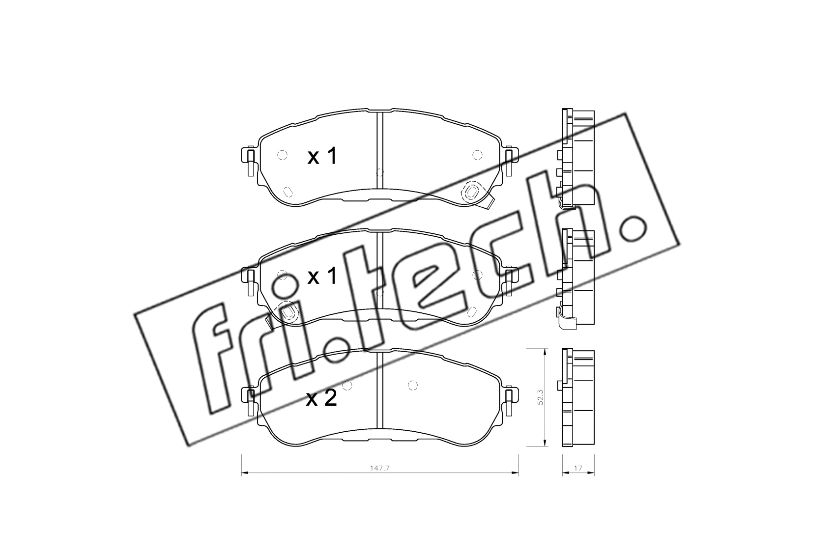 Brake Pad Set, disc brake (1344.0)