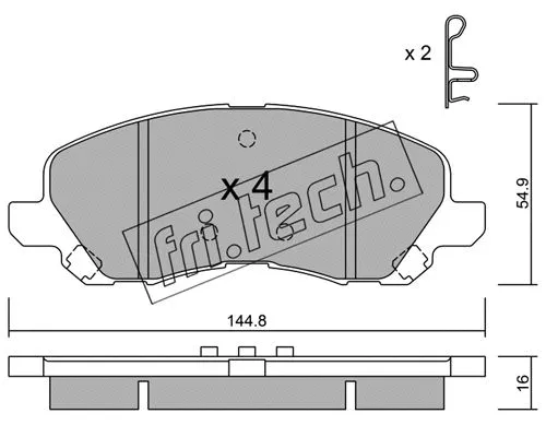 Brake Pad Set, disc brake (497.0)
