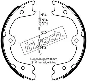 Brake Shoe Set, parking brake (1067.200K)