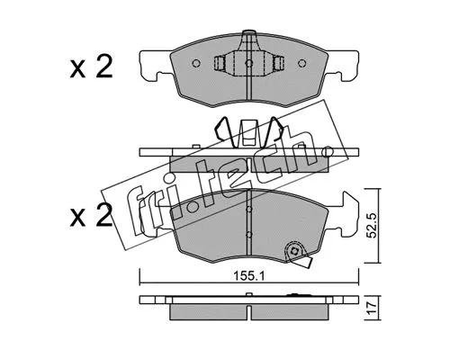 Brake Pad Set, disc brake (1058.0)