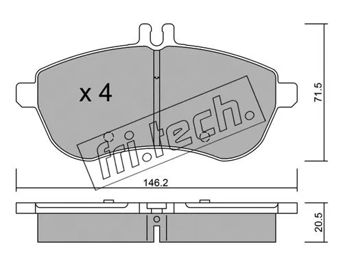 Brake Pad Set, disc brake (681.0)