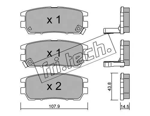Brake Pad Set, disc brake (154.0)